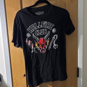 Stranger Things Black Hell Fire Club Graphic T-Shirt